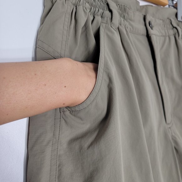 Vittorio Rossi Mens Tan Outdoor Elastic Waist Cargo Hiking Short Pockets Size 48 - Picture 5 of 16